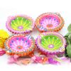 Colorful Round Shaped Earthern Diyas – Set of 4